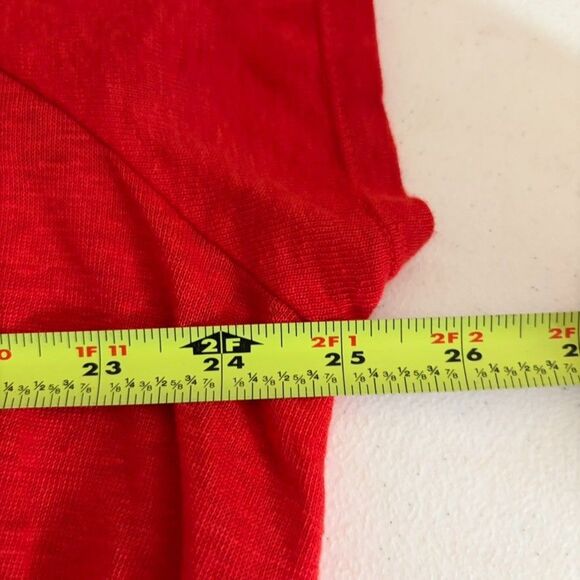 Tahari T-Shirt Women's 1X Round Neck 100% Linen Short Sleeve Sheer Top Shirt - Picture 7 of 7